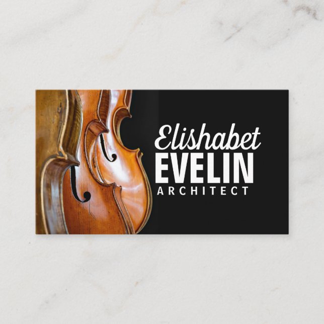 cello musical instruments business card (Front)