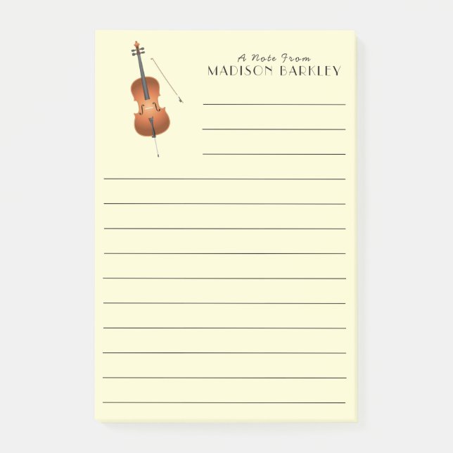Cello Musician Music Teacher String Orchestra Post-it Notes (Front)