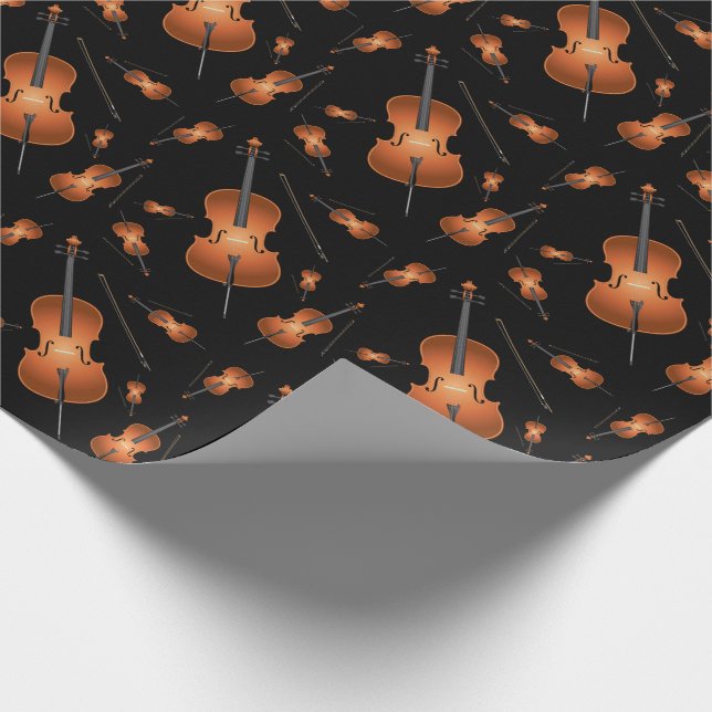 Cello Musician Music Teacher String Orchestra Wrapping Paper (Corner)