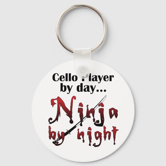 Cello Ninja Key Ring (Front)