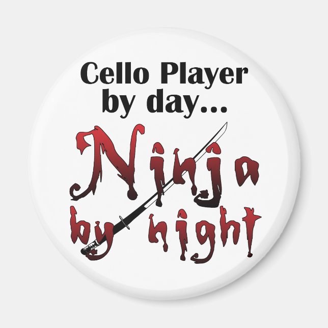 Cello Ninja Magnet (Front)