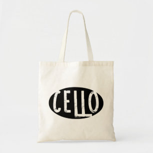 Cello Oval Rough Text Tote Bag