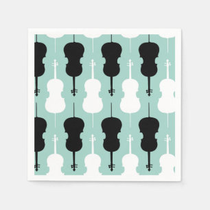 Cello Pattern - Teal Napkin