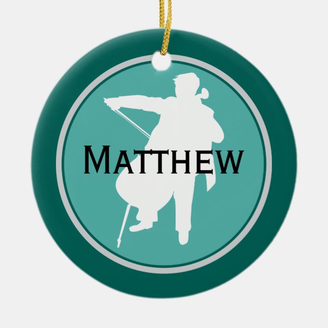 Cello Personalised Music Christmas Ornament (Front)
