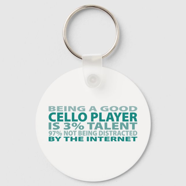 Cello Player 3% Talent Key Ring (Front)