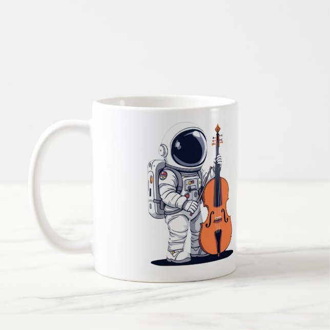 Cello Player Astronaut Mug (Left)