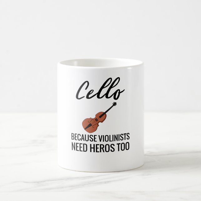 Cello Player Gifts | Cello Orchestra Cellist Coffee Mug (Center)