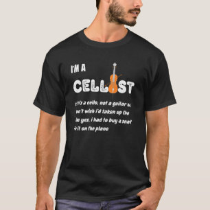 Cello Player Smart Cellist Musician Classical Musi T-Shirt