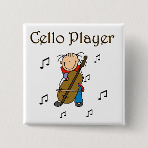 Cello Player Tshirts and Gifts 15 Cm Square Badge