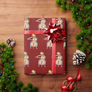 Cello Playing Stickman Wrapping Paper