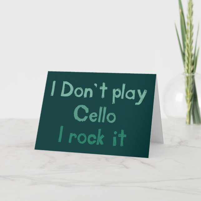 Cello Rock It Greeting Card (Front)