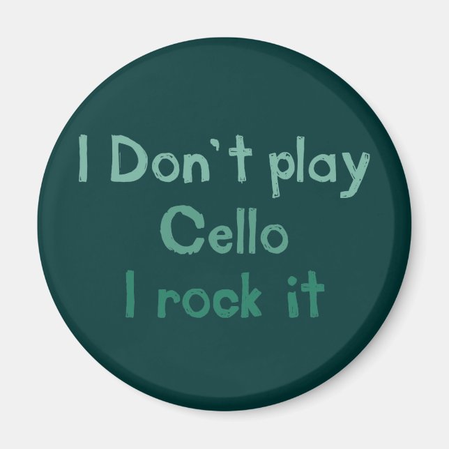 Cello Rock It Magnet (Front)