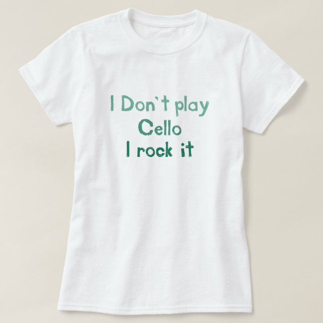 Cello Rock It T-shirt - Ladies (Design Front)