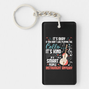 Cello Smart People Instrument Cellist Orchestra Key Ring
