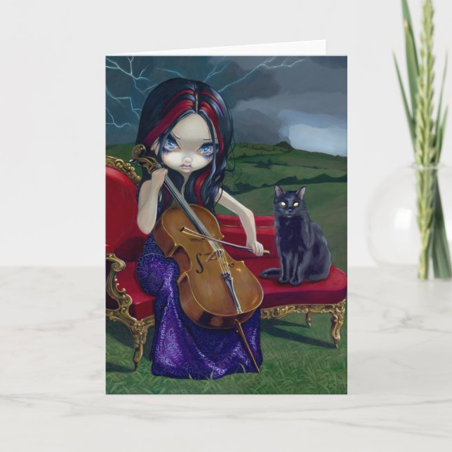 "Cello Storm" Greeting Card (Front)