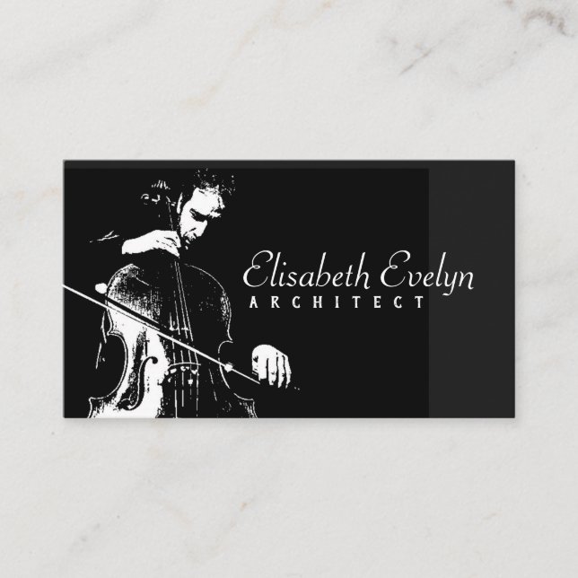 cello string instrument business card (Front)