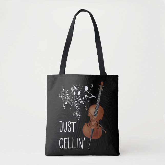 Cello String Instrument Cellist Humor violoncello Tote Bag (Front)