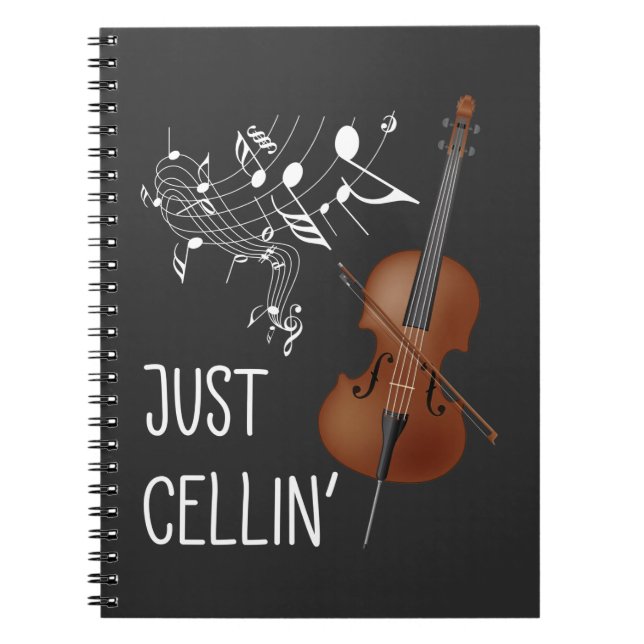 Cello String Instrument Cellist Humour violoncello Notebook (Front)