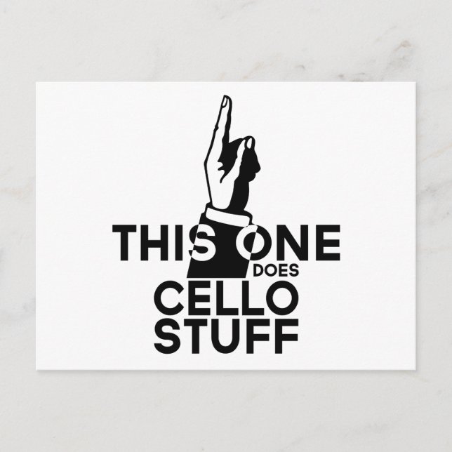 Cello Stuff - Funny Cello Music Postcard (Front)