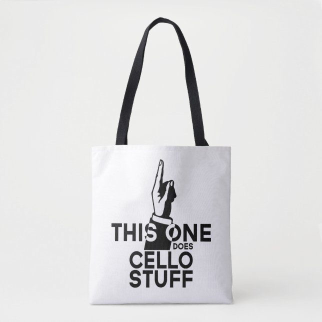 Cello Stuff - Funny Cello Music Tote Bag (Front)