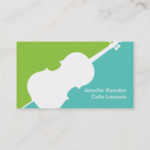 Cello Teacher Business Cards