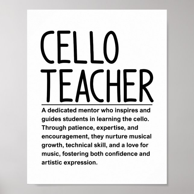 Cello teacher poster (Front)