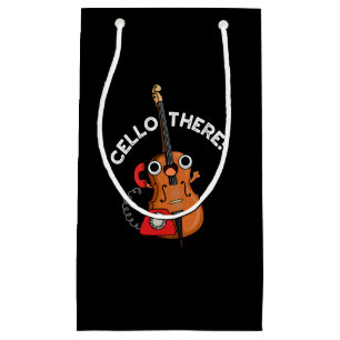 Cello There Funny Telephone Pun Dark BG Small Gift Bag