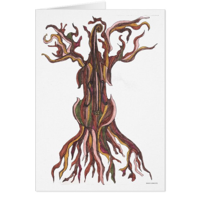 Cello Tree Blank Card (Front)