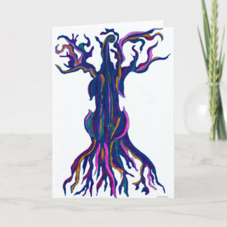 Cello Tree Blue Blank Card