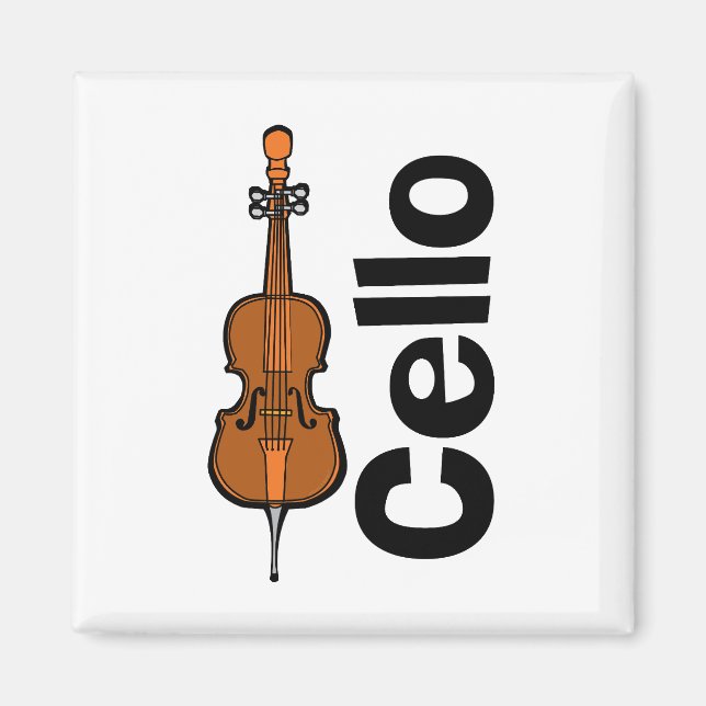 Cello Vertical Text Magnet (Front)