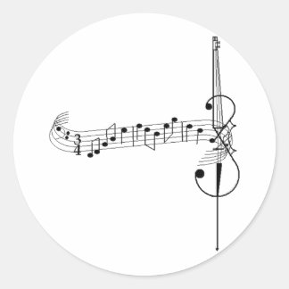 Cello Waltz Classic Round Sticker