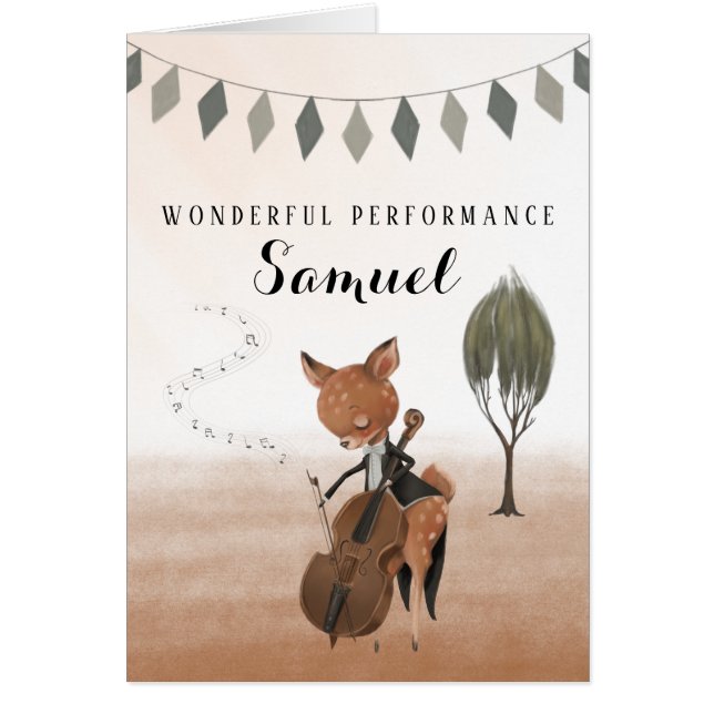 Cello Wonderful Performance Greeting Card (Front)