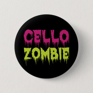 Cello Zombie 6 Cm Round Badge