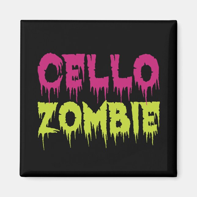 Cello Zombie Magnet (Front)