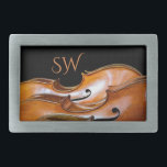 Cellos Monogram Belt Buckle<br><div class="desc">Group of musical instruments,  in this case the cello</div>