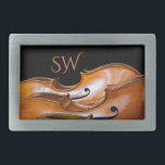 Cellos Monogram Belt Buckle<br><div class="desc">Group of musical instruments, in this case the cello</div>
