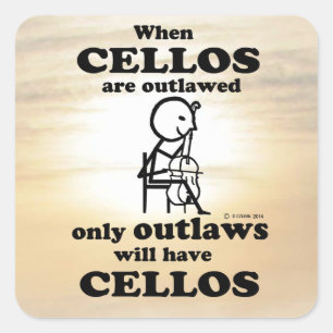 Cellos Outlawed Square Sticker