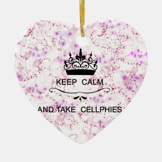 Cellphie Heart Ornament (Front)