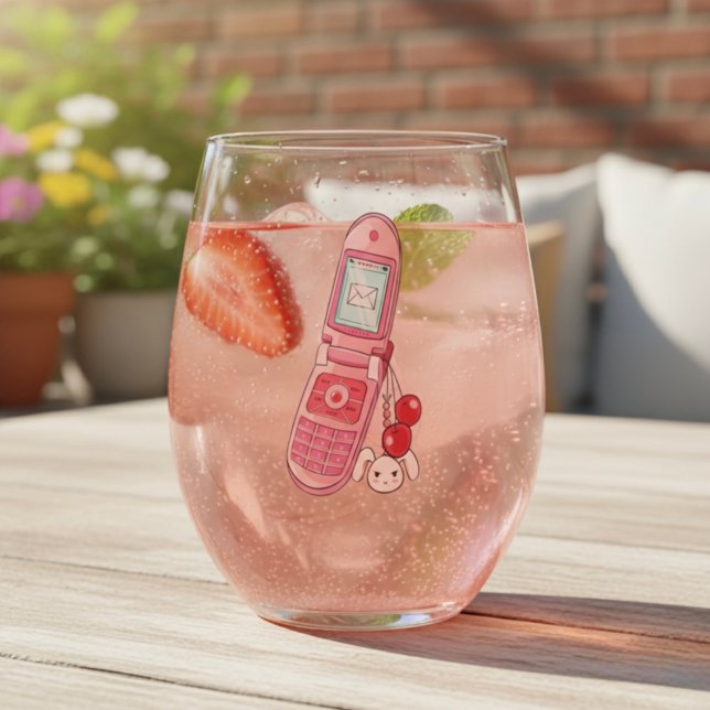 Cellphone Stemless Wine Glass (Creator Uploaded)