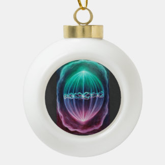Cellular division ceramic ball christmas ornament
