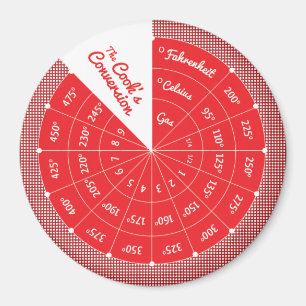 Celsius to Fahrenheit Temperature Conversion Chart Magnet
