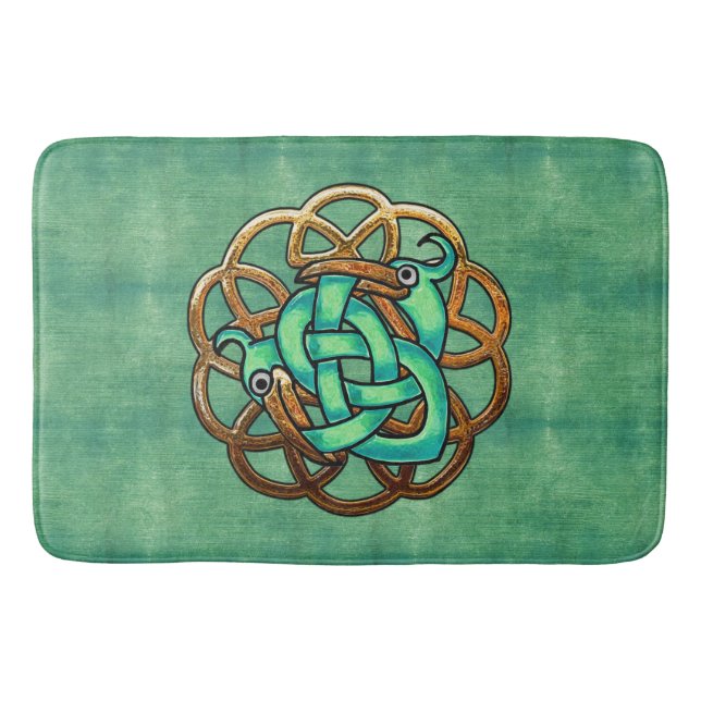 Celt and Feathers Bath Mat (Front)