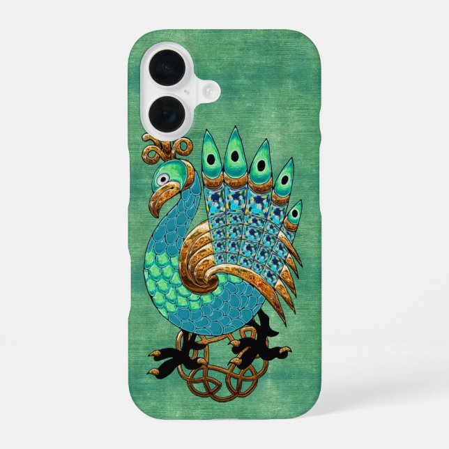 Celt and Feathers iPhone 16 Case (Back)