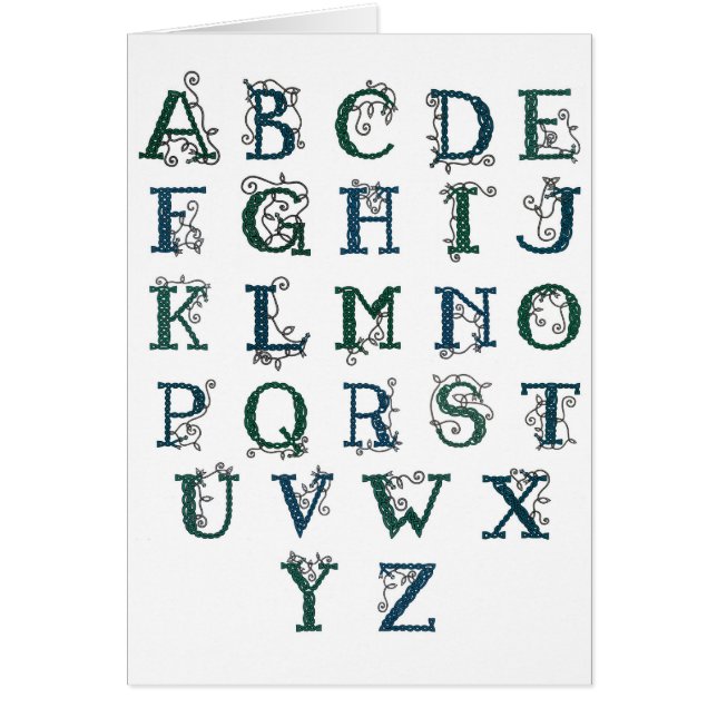 Celtic Alphabet card (Front)