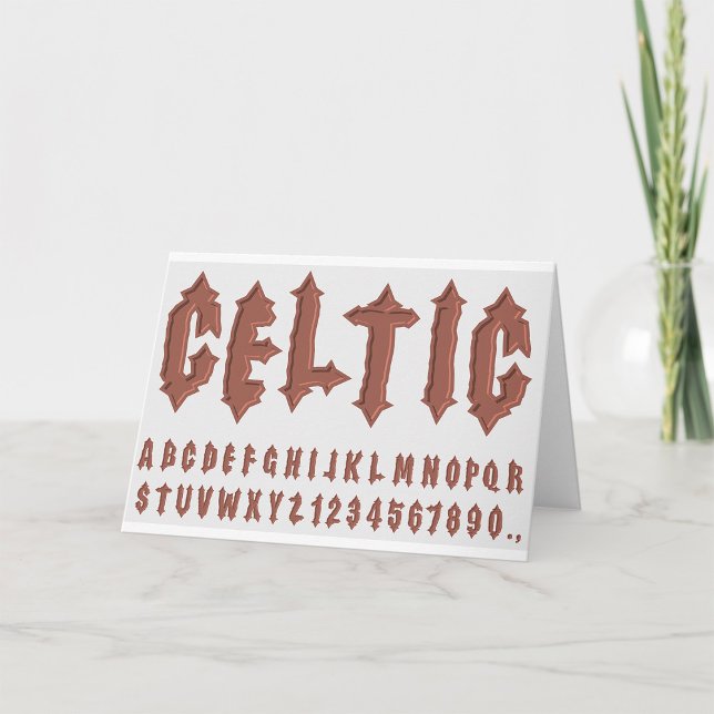 Celtic Alphabet Font Card (Creator Uploaded)