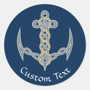 Celtic Anchor 1 Classic Round Sticker