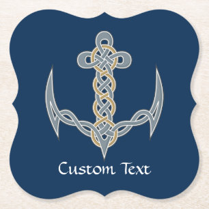 Celtic Anchor 1 Paper Coaster