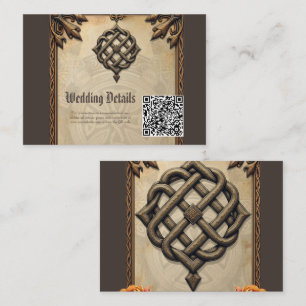 Celtic art and floral splendour in warm tones.  enclosure card