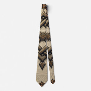 Celtic art and floral splendour in warm tones. tie