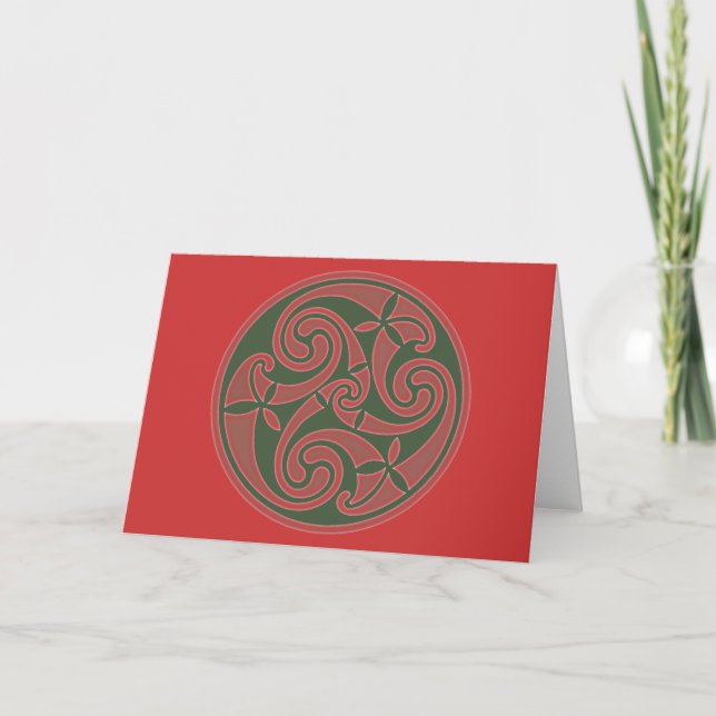 Celtic Art Spiral Design Card (Front)